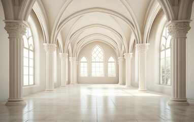 Fototapeta na wymiar Modern White Interior Elegance