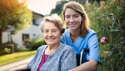 Care at home or in a retirement home for seniors, generative ai