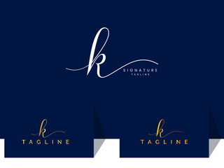 Signature K letter logo design. SIgnature logo. Lettering. K logo. Business. Script. Font. Handwrittern k vector. Premium template. Finance. Luxury