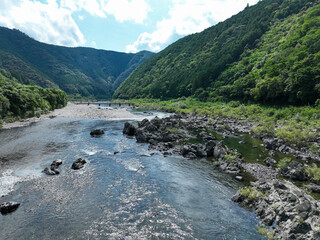 高知県四万十町　四万十川の風景