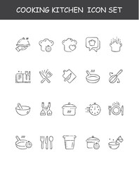 "Set Of Cooking Vector Illustration Icon Design"