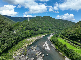 高知県四万十町　四万十川の風景