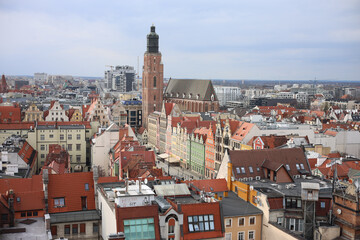 Naklejka na ściany i meble Panorama Wrocławia 
