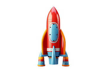 Toy Rocket isolated on transparent background, Generative Ai