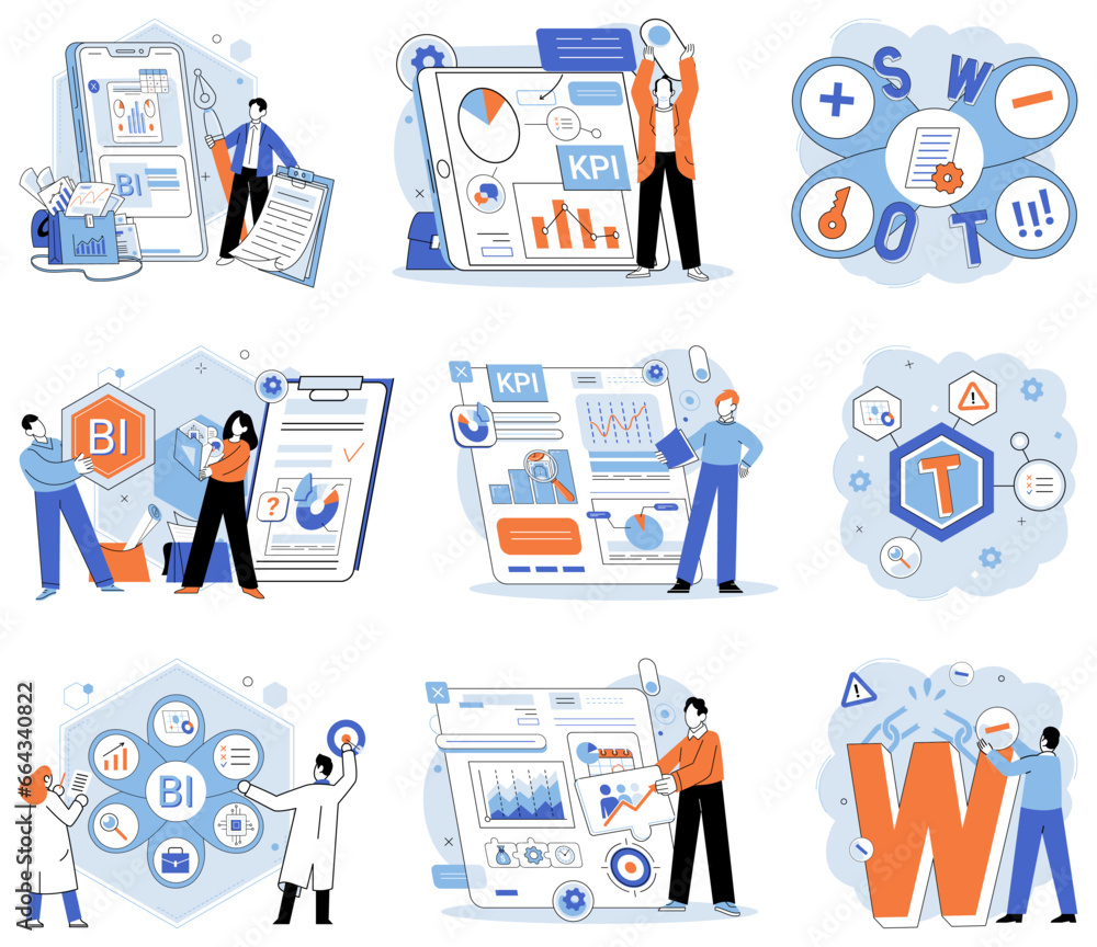 Poster business strategy. vector illustration conference venues provide platform for networking and learnin