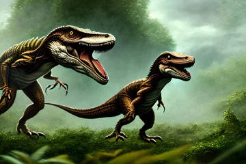 Foto auf Acrylglas Raptor Dromaeosauridae Dinosaur © pandawild