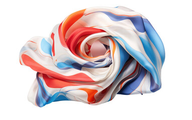 Luxurious Silk Scarf Collection on Transparent Background