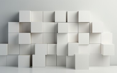 Arranged White Blocks Background