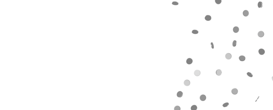 Glittering Triumph: Mind-Blowing 3D Illustration of silver  Confetti Celebration