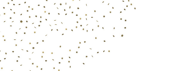 XMAS Stars - stars. Confetti celebration, Falling golden abstract decoration for party, birthday celebrate,