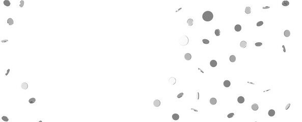Enchanting Delight: Spectacular 3D Illustration Showcasing Enchanting silver Confetti