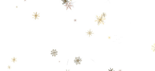 Glistening Snow Shower: Striking 3D Illustration Showcasing Falling Holiday Snowflakes