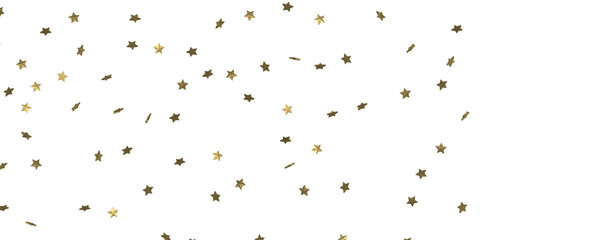 Gleaming Celestial Display: 3D Gold Stars Rain Illustration Mesmerizes