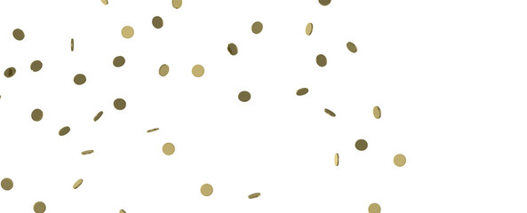 Glittering Spectacle: Captivating 3D Illustration of Glittery Gold Confetti