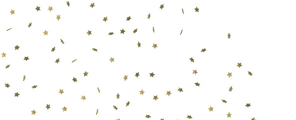 Holiday golden decoration, glitter frame isolated -