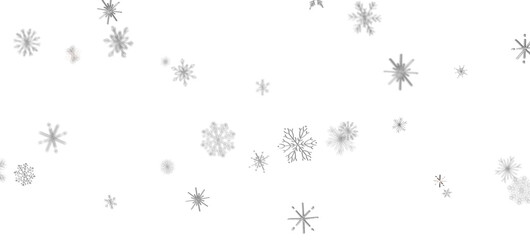 Snowflakes and bokeh lights on the blue Merry Christmas background. 3D render