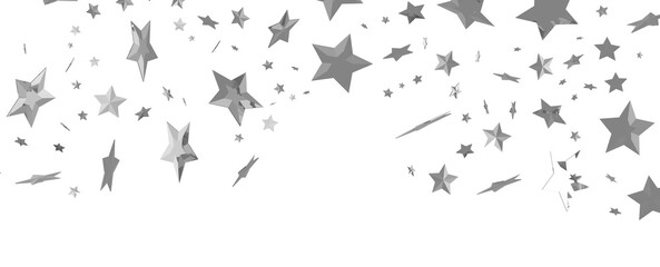 sparkling Christmas confetti falling isolated on white