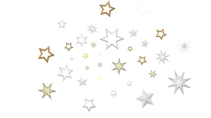 stars background, sparkle lights confetti falling. magic shining Flying christmas stars on night