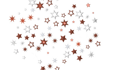 Cascading Christmas Constellations: Brilliant 3D Illustration Showcasing Falling Festive Star Patterns