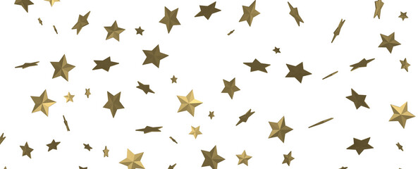 Gilded Wonder: Explore the Magic of a 3D Gold Stars Rain