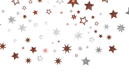 Yuletide Star Descent: Striking 3D Illustration Showcasing Falling Festive Stellar Fragments