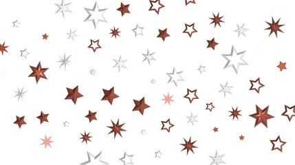 Twinkling Christmas Trail: Exquisite 3D Illustration of Falling Festive Starry Traces