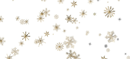 Snowflake Whirlwind: Exquisite 3D Illustration of Descending Christmas Snowflakes in Motion