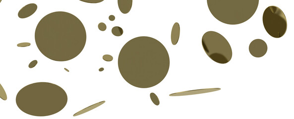 Golden Delight: Captivating 3D Illustration of Joyful Gold Confetti