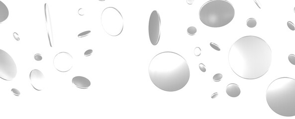 Enchanting Delight: Spectacular 3D Illustration Showcasing Enchanting silver Confetti