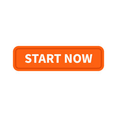 Start Now Button In Orange Rectangle Shape For Website Promotion Subscribtion Member
