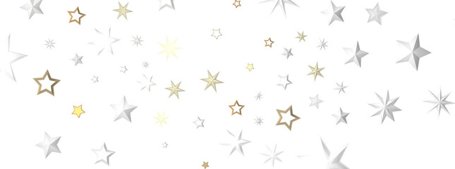 Falling Christmas Luminaries: Magnificent 3D Illustration Showcasing Falling Holiday Celestial Bodies