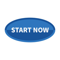 Start Now Button In Blue Oval Shape For Website Promotion Subscribtion Member
