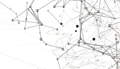 Abstract 3d render, network concept, background