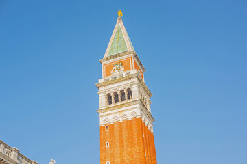 Fototapeta na wymiar Landscape of Venice views, concept of vacation in Italy. Old part of city center. Ideas for journey. 