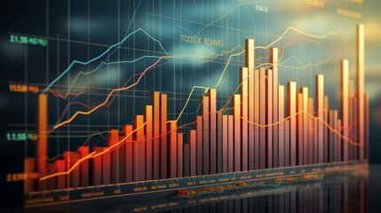 Fototapeta premium market chart