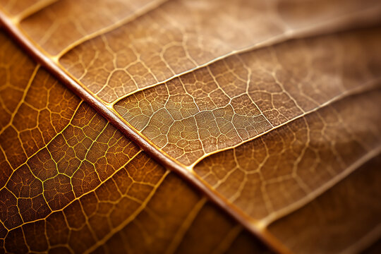 The texture of a leaf seen through a macro lens