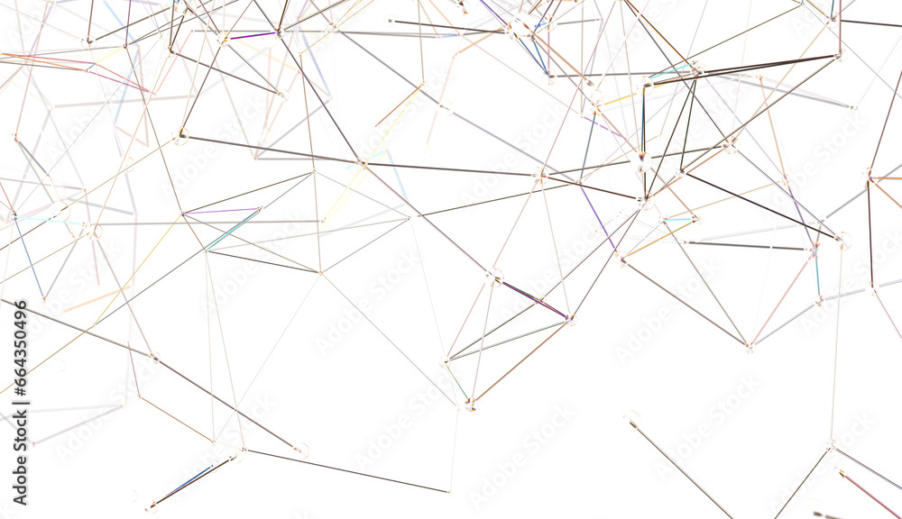 Aufkleber Connecting lines and dots.Big data visualization