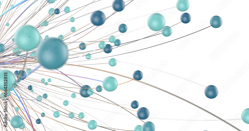 Poster network shape. abstract 3d render