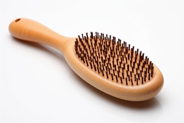 Hairbrush spa isolated on white background. Wellness comb lifestyle spa tool. Generate Ai