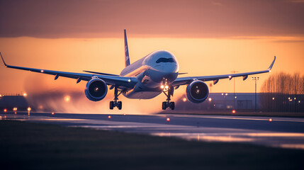 Fototapeta na wymiar Airbus A350 airplane at the airport