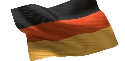 3D illustration of germany flag