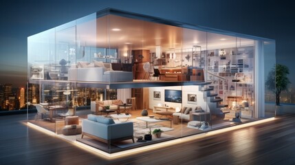 Smart home technology refers to the concept of a virtual interface that can be used to manage and operate a wide range of systems and devices within a household