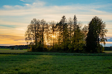 Obraz na płótnie Canvas Sunset in the countryside