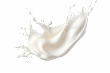 milk splash isolated on a white background, liquid splash.