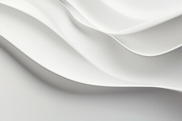 Curved Lines and Shadows on Abstract White Background