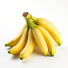 Banana Studio Shot Isolated on Clear Background, Food Photography, Generative AI