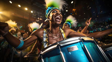 Jubilant Brazilian Samba Rhythms - obrazy, fototapety, plakaty