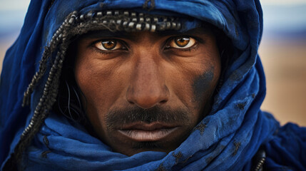 Proud Tuareg Nomad of the Sahara - obrazy, fototapety, plakaty