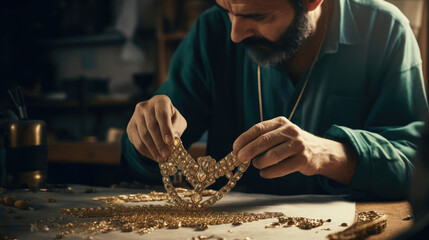Egyptian Artisan Creating Dazzling Ancient-Inspired Necklace