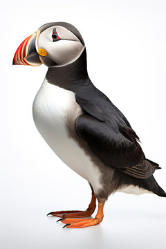 illustration of an Atlantic Puffin isolated on white background